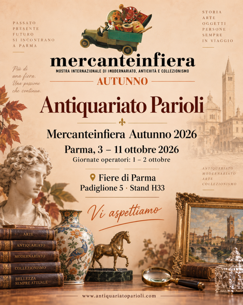 Antiquariato Parioli a Mercanteinfiera Parma 2026 – Padiglione 5 Stand H33